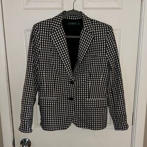 Ralph Lauren Monochrome Checkered Blazer